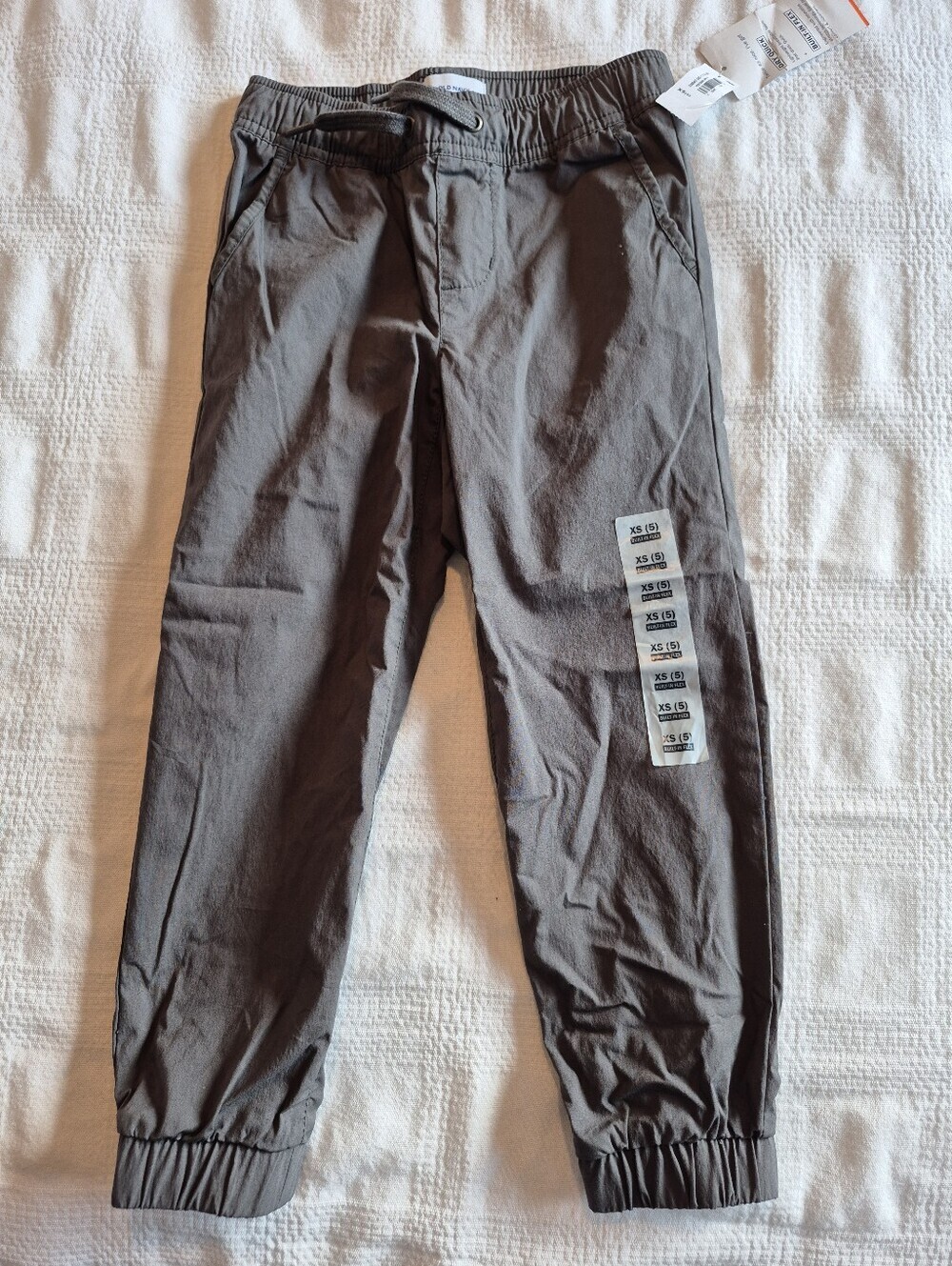 Old Navy boys size 5 gray jogger elastic waist NEW